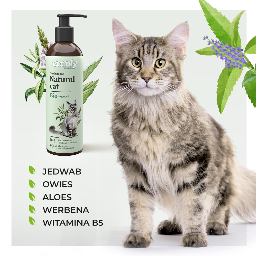 Шампунь для котів Comfy Natural 250 мл - арганова олія Шампунь для котів Comfy Natural 250 мл - арганова олія