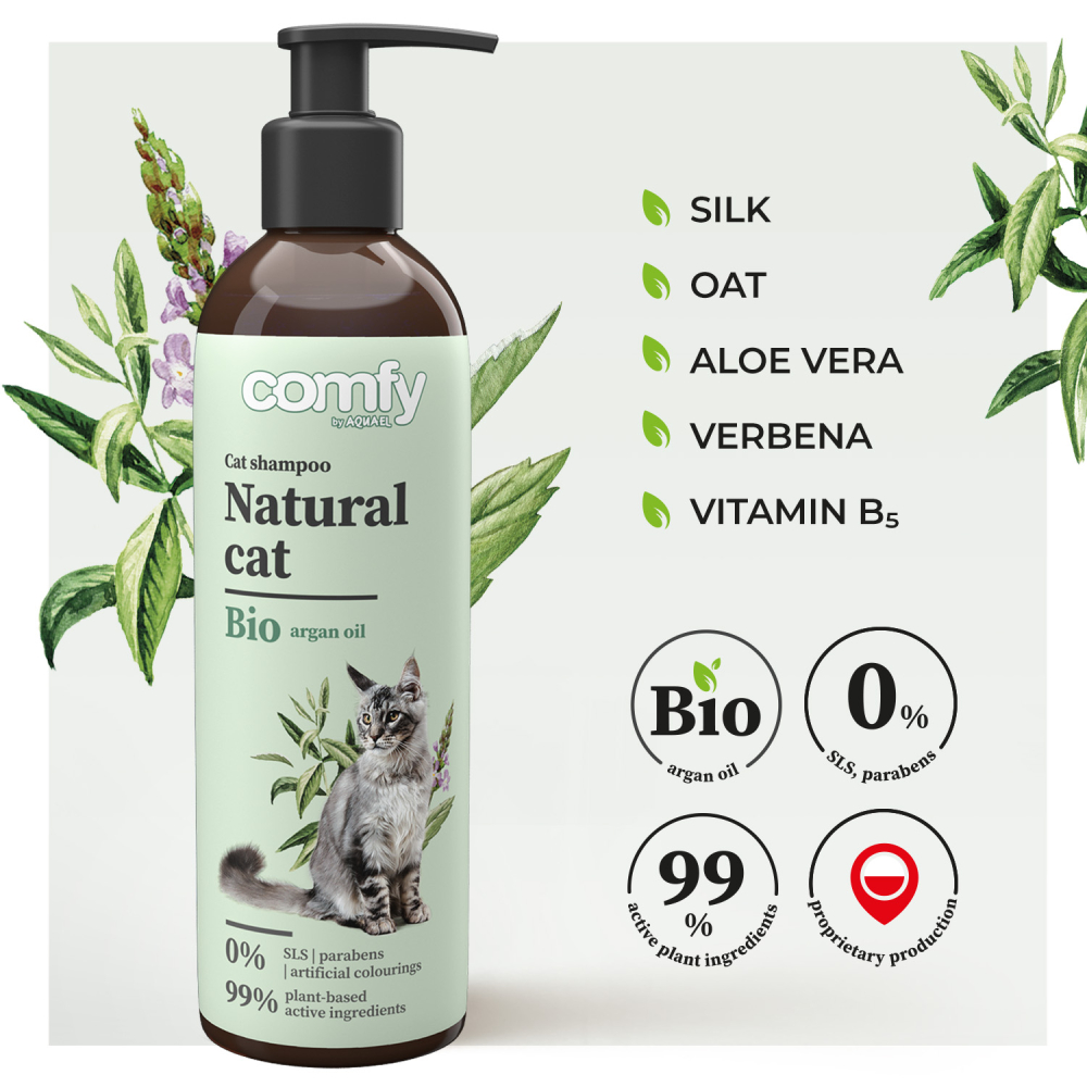 Шампунь для котів Comfy Natural 250 мл - арганова олія Шампунь для котів Comfy Natural 250 мл - арганова олія