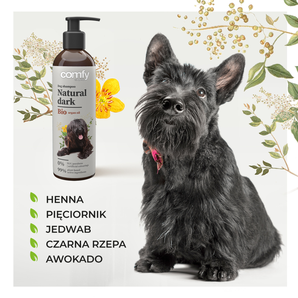 Шампунь для собак Comfy Natural Dark 250 мл - арганова олія Шампунь для собак Comfy Natural Dark 250 мл - арганова олія