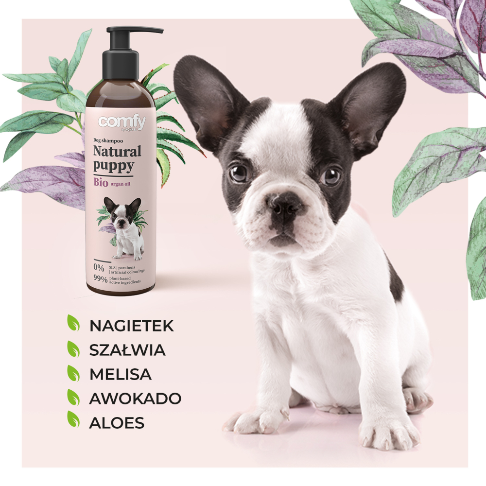 Шампунь для цуценят Comfy Natural 250 мл - арганова олія Шампунь для цуценят Comfy Natural 250 мл - арганова олія