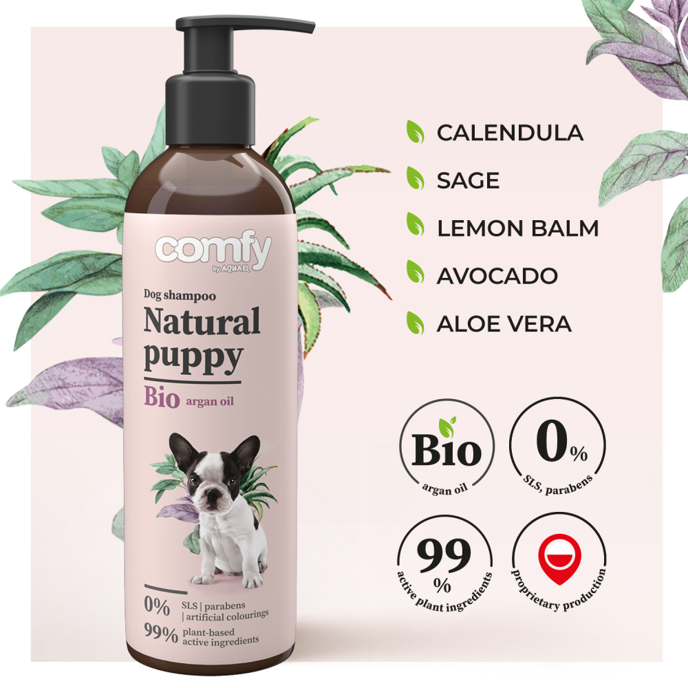 Шампунь для цуценят Comfy Natural 250 мл - арганова олія Шампунь для цуценят Comfy Natural 250 мл - арганова олія