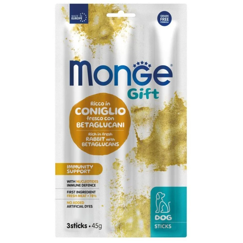 Ласощі для собак Monge Gift Immunity Support 45 г - кролик та нуклеотиди Ласощі для собак Monge Gift Immunity Support 45 г - кролик та нуклеотиди