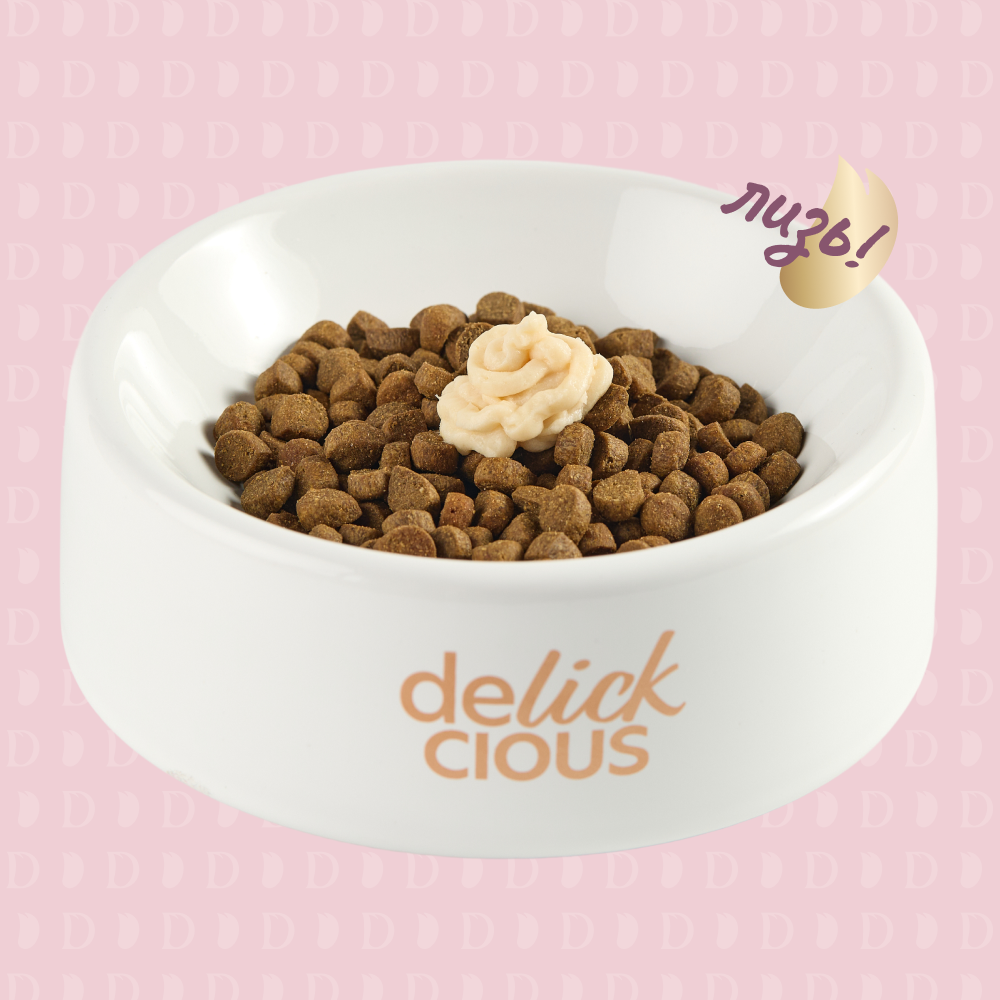 Ласощі для котів Delickcious Creamy Snack 4 шт х 15 г - курка, сир та спаржа Ласощі для котів Delickcious Creamy Snack 4 шт х 15 г - курка, сир та спаржа