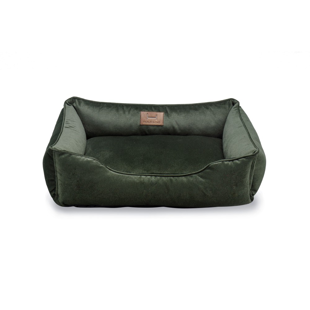 Лежак для собак та котів Harley and Cho Dreamer Velur Green L 90 x 60 см