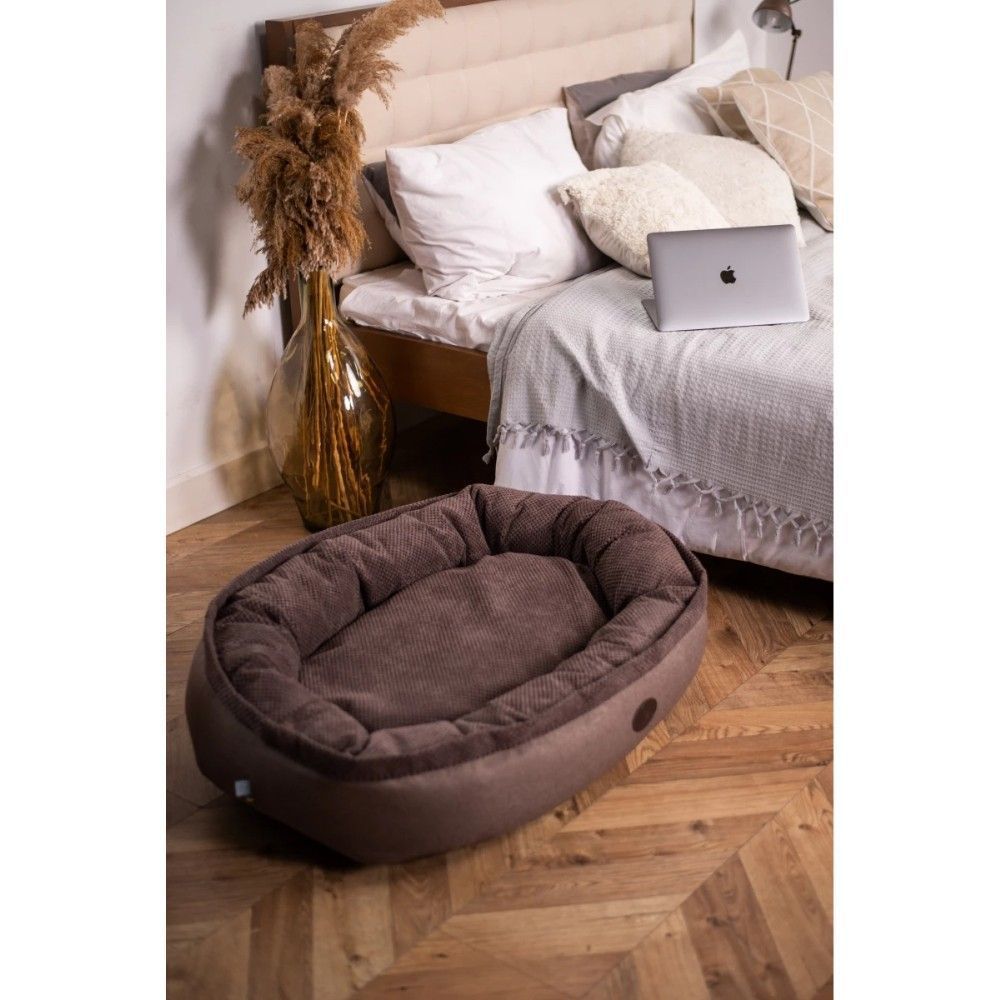 Лежак для собак Harley and Cho Donut Soft Touch Brown L 100 х 70 х 21 см