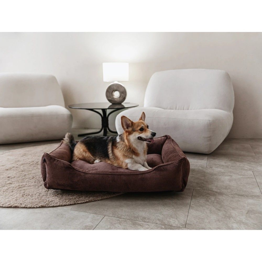 Лежак для собак Harley and Cho Dreamer Brown Velvet S 60 x 45 см