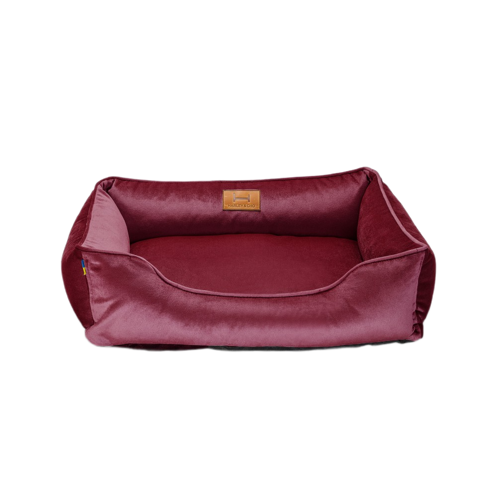 Лежак для собак и котов Harley and Cho Dreamer Wine Velour S 60 x 45 см