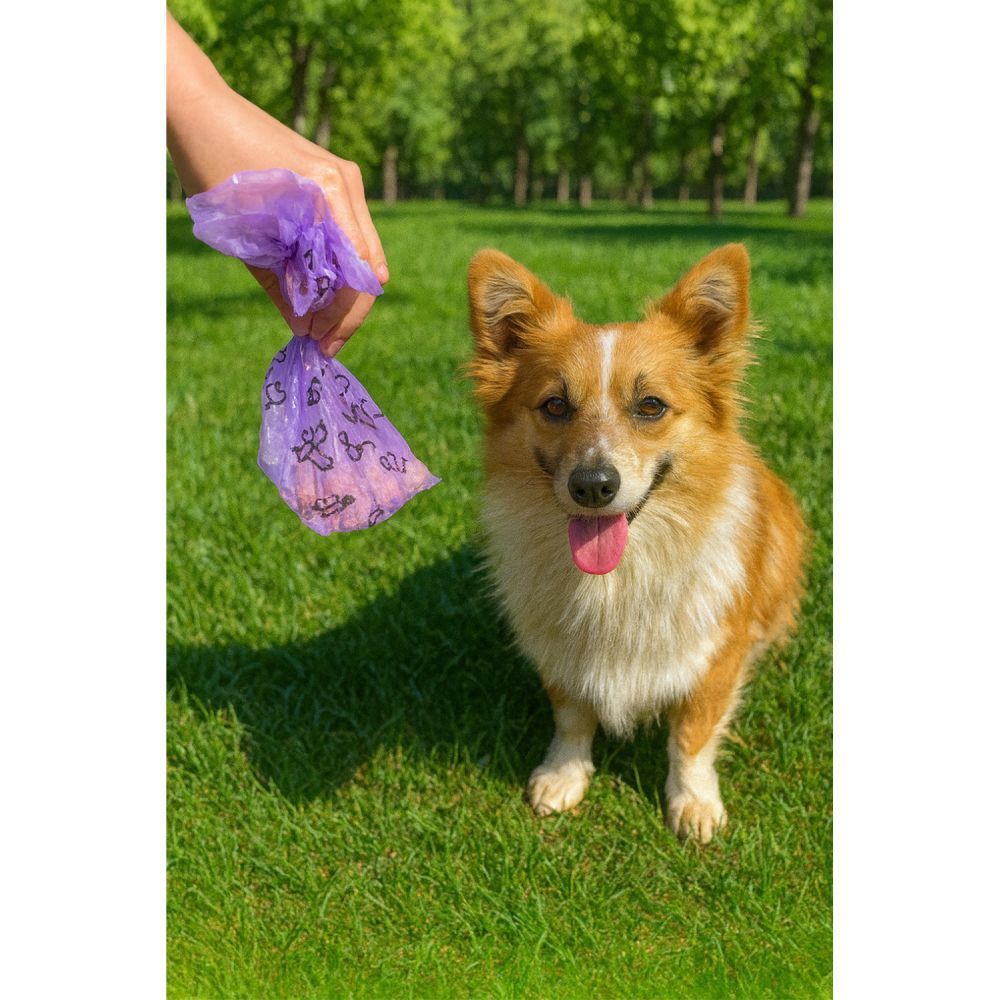 Добра господарочка Happy Pets пакети для прибирання за собаками 3х15 шт - фіолетовий Добра господарочка Happy Pets пакети для прибирання за собаками 3х15 шт - фіолетовий