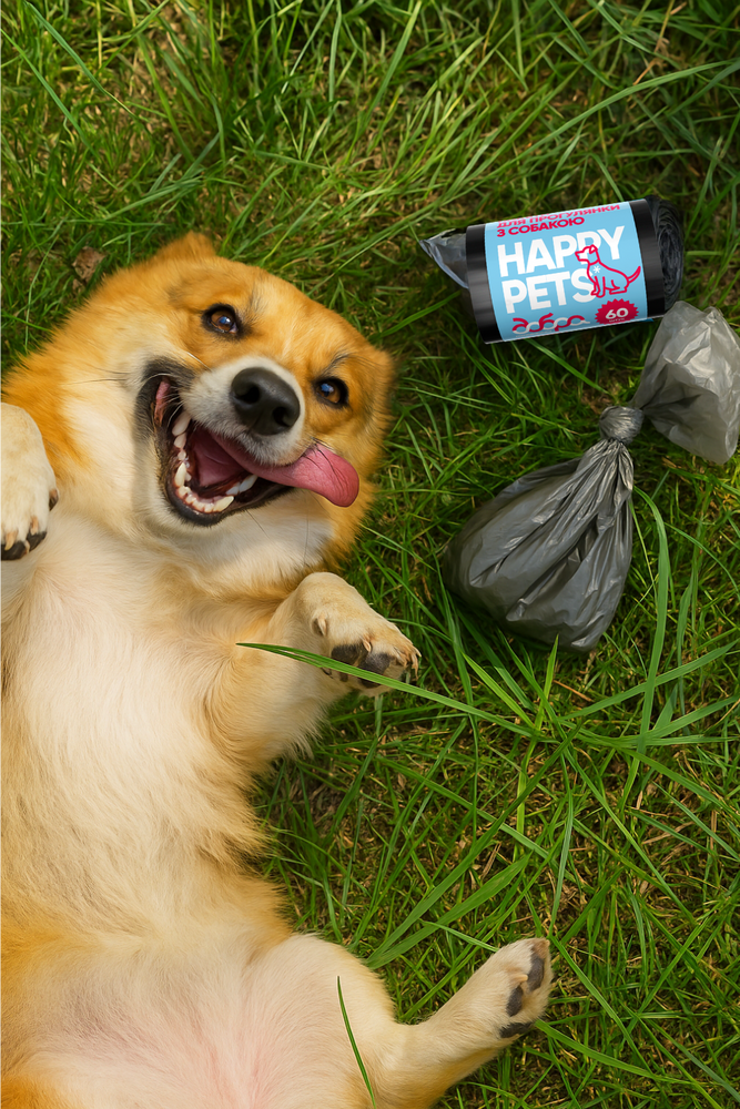 Добра господарочка Happy Pets пакети для прибирання за собаками 60 шт - чорний Добра господарочка Happy Pets пакети для прибирання за собаками 60 шт - чорний