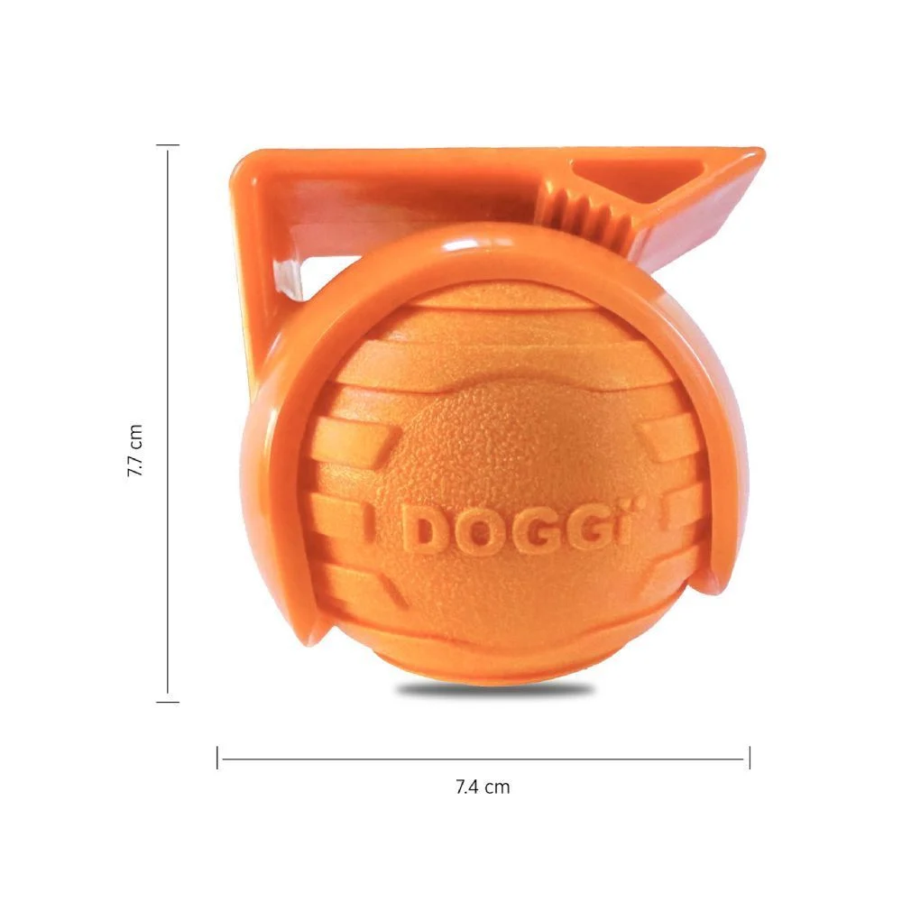 Doggi Catch & Carry Ball n Clip игрушка для собак 6 см - оранжевый
