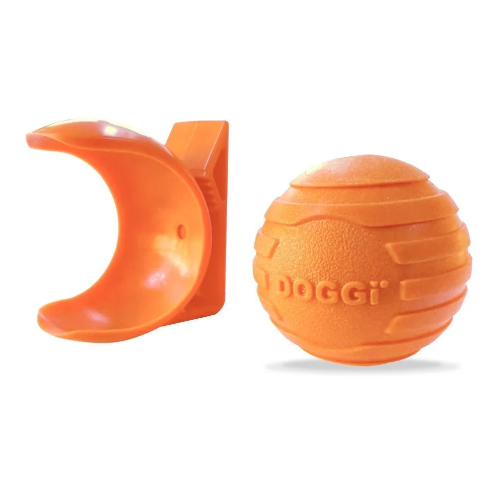 Doggi Catch & Carry Ball n Clip игрушка для собак 6 см - оранжевый