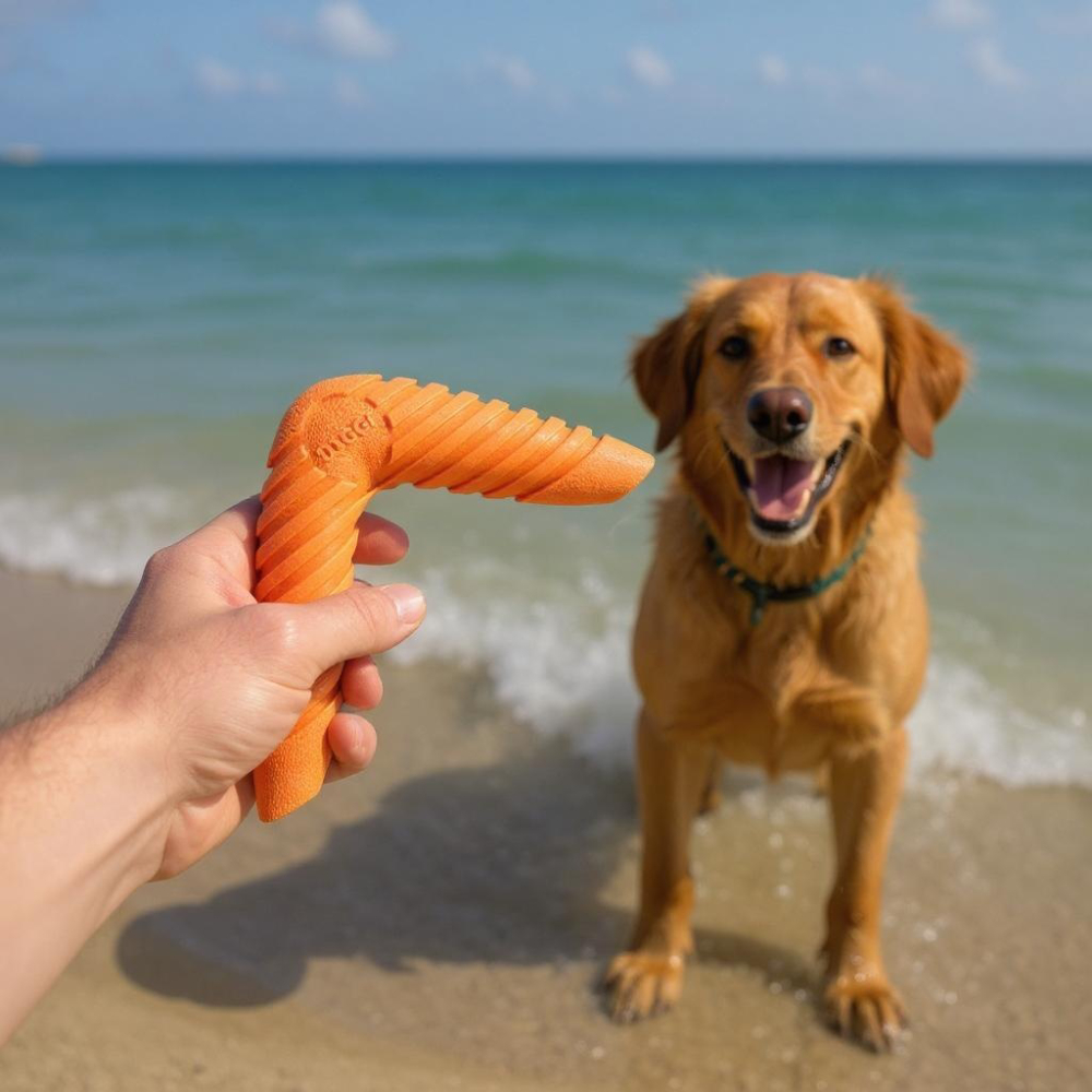 Doggi Catch & Carry Boomerang игрушка для собак 22 х 10 х 3 см - оранжевый