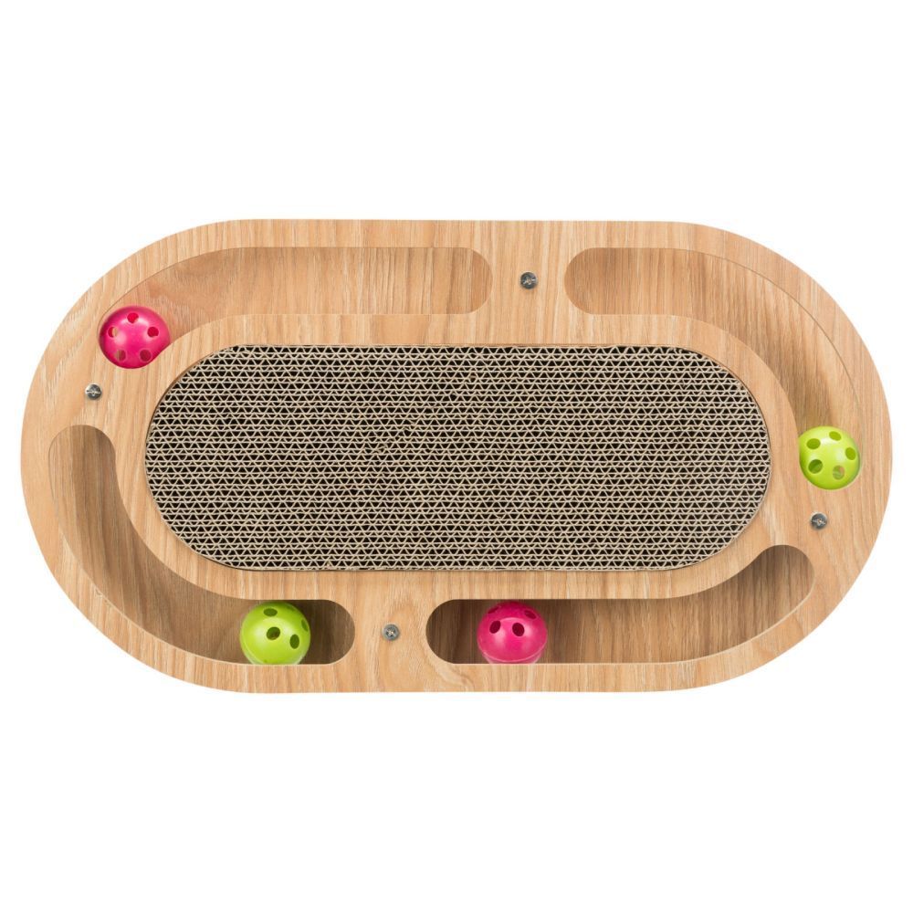 Дряпка для котів Trixie Scratching Cardboard with Wooden Frame 46х4х25 см - коричневий