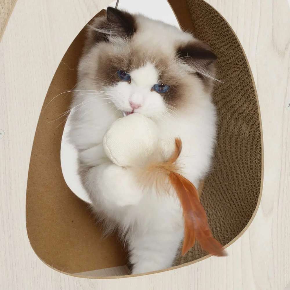 Дряпка картонна Catit для котів Pixi з іграшкою широка 45 x 23,5 x 44 см