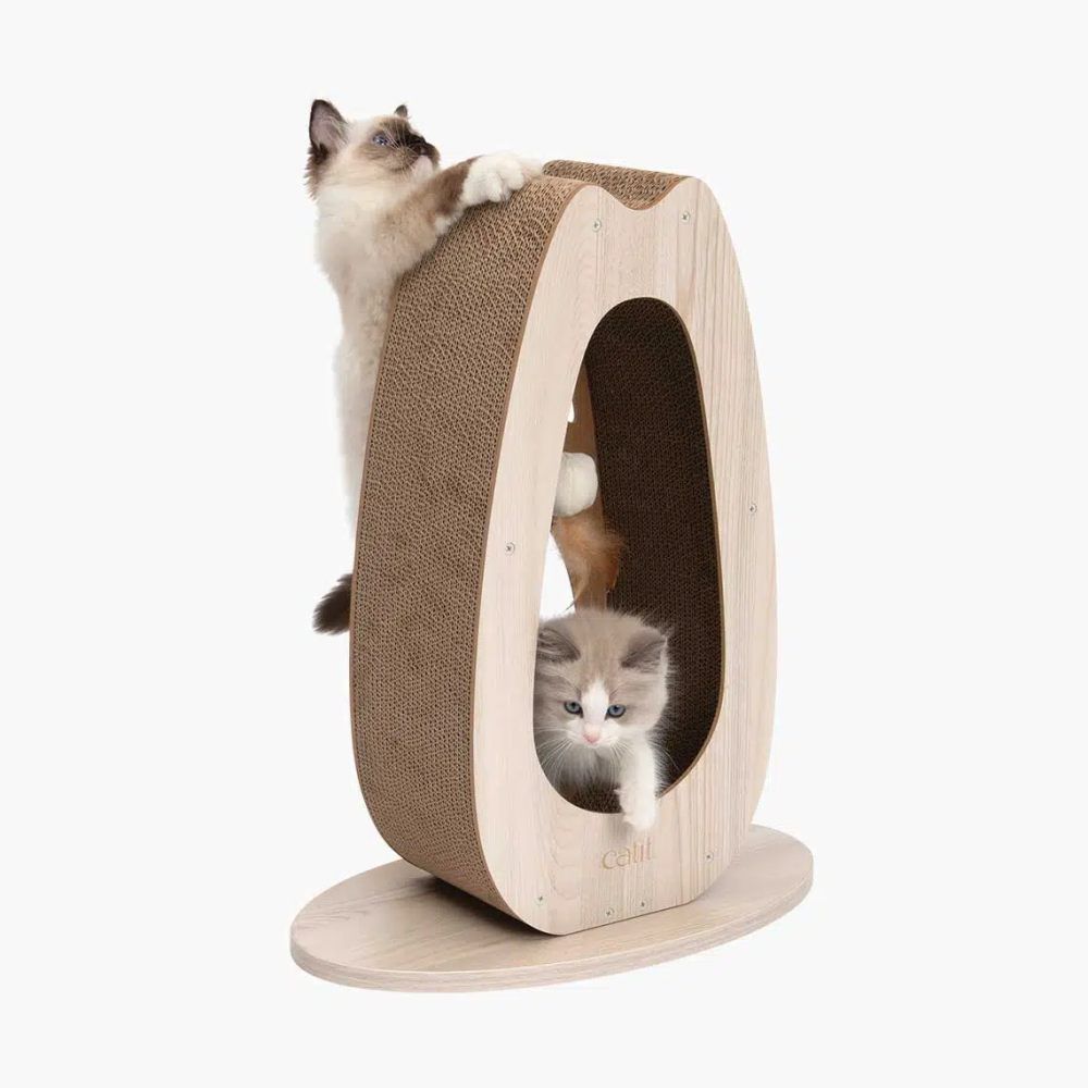 Дряпка картонна Catit для котів Pixi з іграшкою висока 45 x 23,5 x 56 см