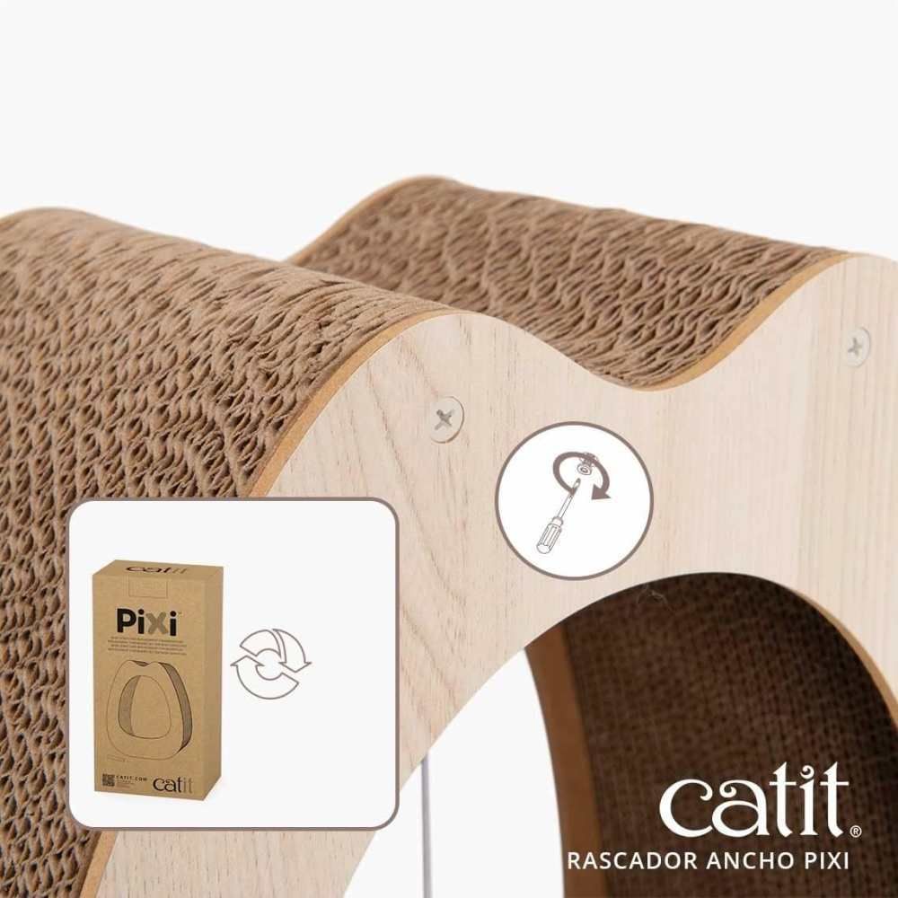Дряпка картонна Catit для котів Pixi з іграшкою висока 45 x 23,5 x 56 см