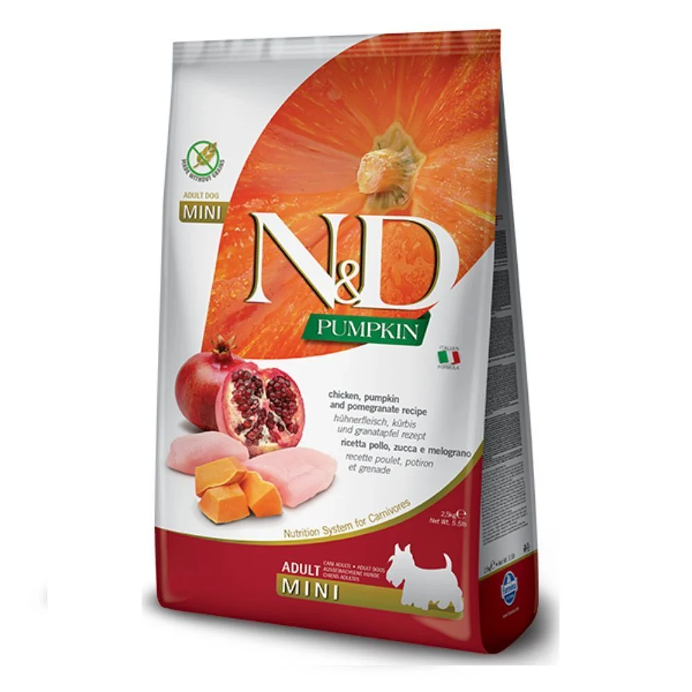 Cухий корм для собак Farmina N&D Pumpkin Grain Free Adult Mini 800 г - курка, гарбуз та гранат