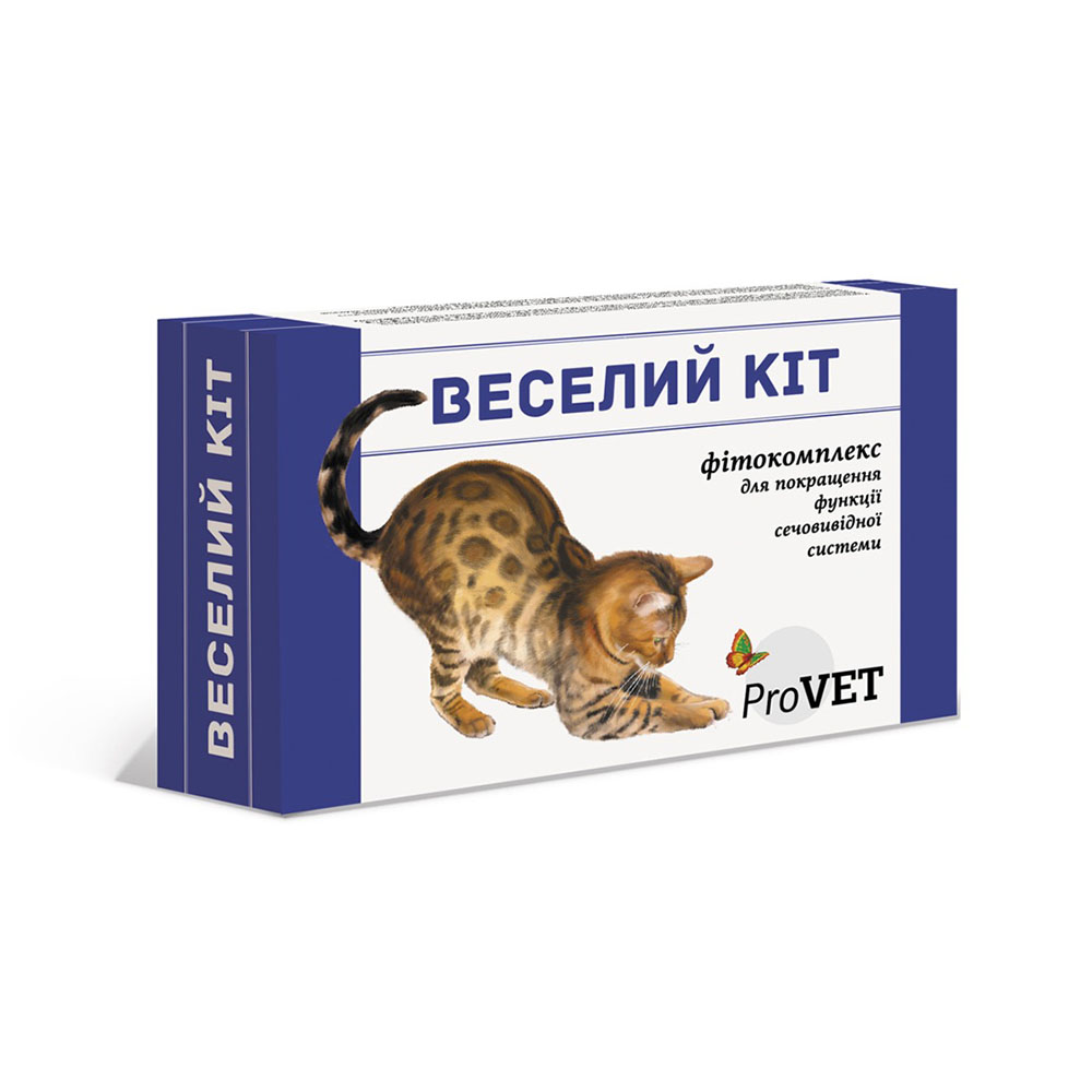 Фітокомплекс для котів PROVET «Веселий Кіт» 20 мл + шприц (для підтримки сечовивідної системи) Фітокомплекс для котів PROVET «Веселий Кіт» 20 мл + шприц (для підтримки сечовивідної системи)