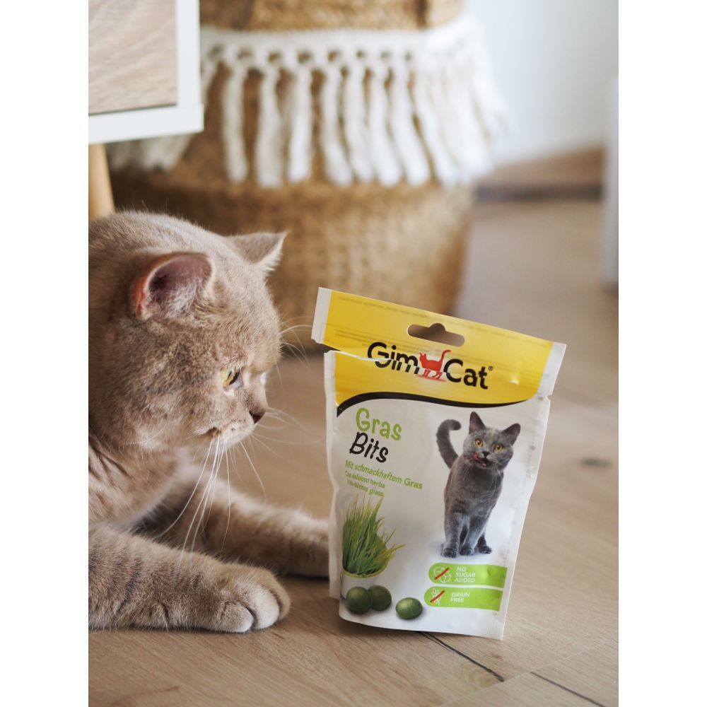 Лакомство для кошек GimCat Gras Bits 40 г - трава