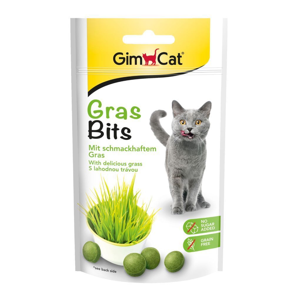 Лакомство для кошек GimCat Gras Bits 40 г - трава