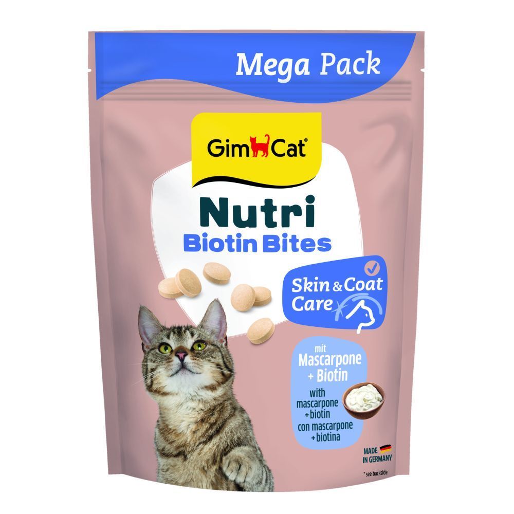 GimCat Nutri Biotin Bites вітаміни для котів 425 г - маскарпоне та біотин GimCat Nutri Biotin Bites вітаміни для котів 425 г - маскарпоне та біотин
