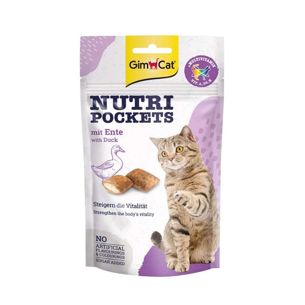 Ласощі для котів GimCat Nutri Pockets 60 г - качка