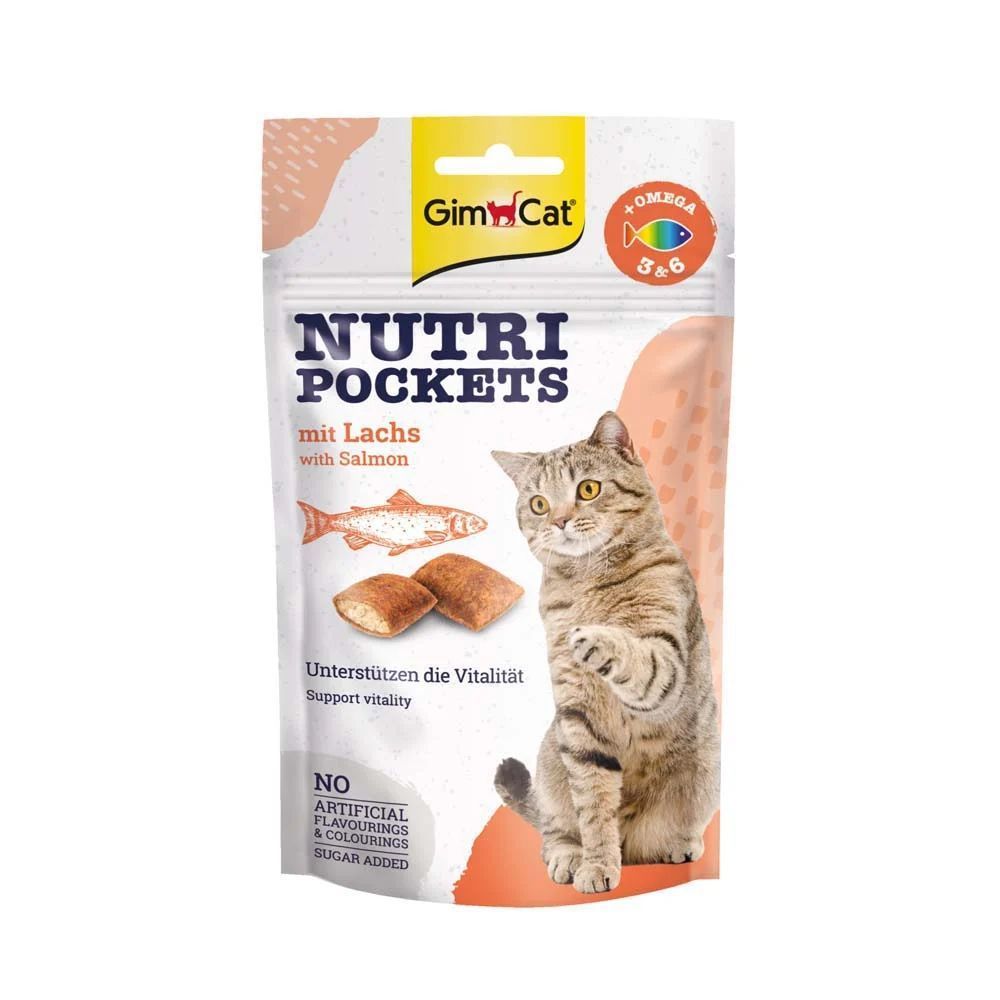 Лакомства для кошек GimCat Nutri Pockets 60 г - лосось