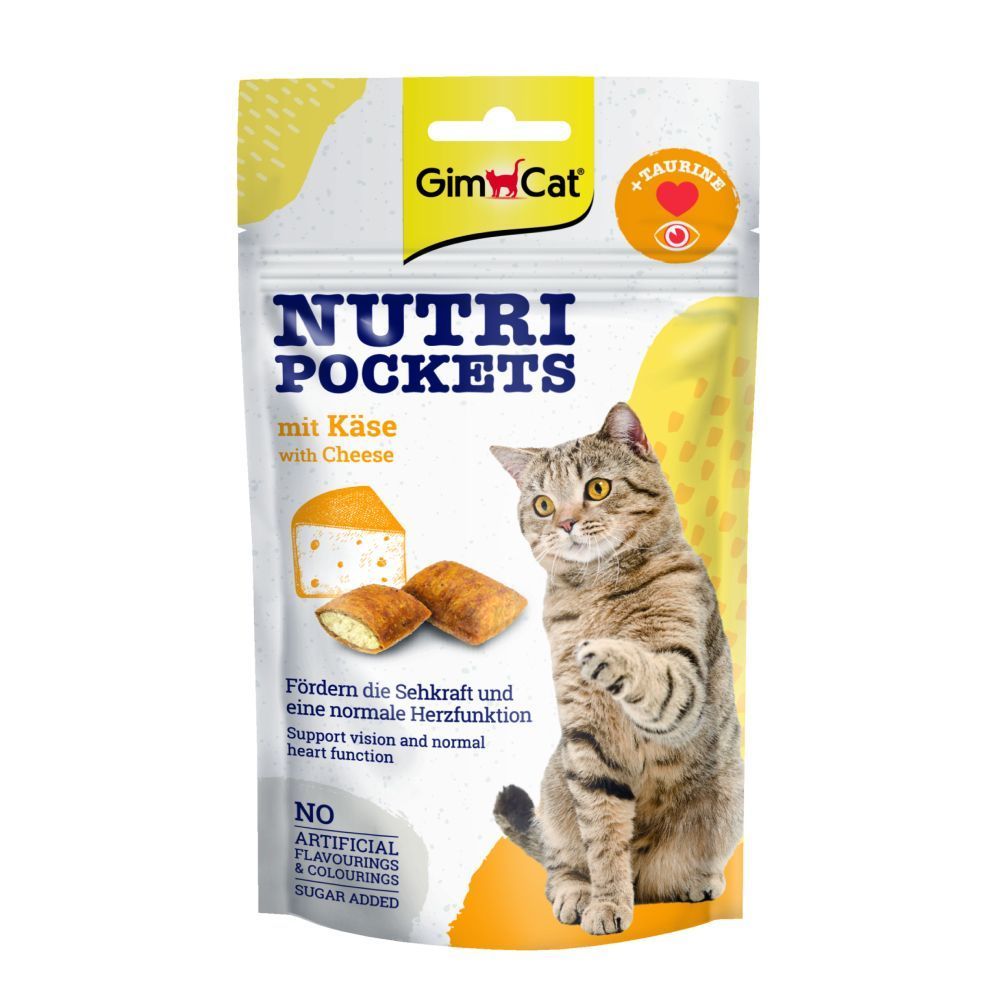 Ласощі для котів GimCat Nutri Pockets 60 г - сир та таурин Ласощі для котів GimCat Nutri Pockets 60 г - сир та таурин