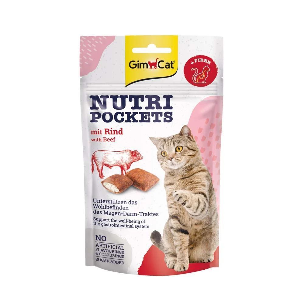Ласощі для котів GimCat Nutri Pockets 60 г - яловичина Ласощі для котів GimCat Nutri Pockets 60 г - яловичина
