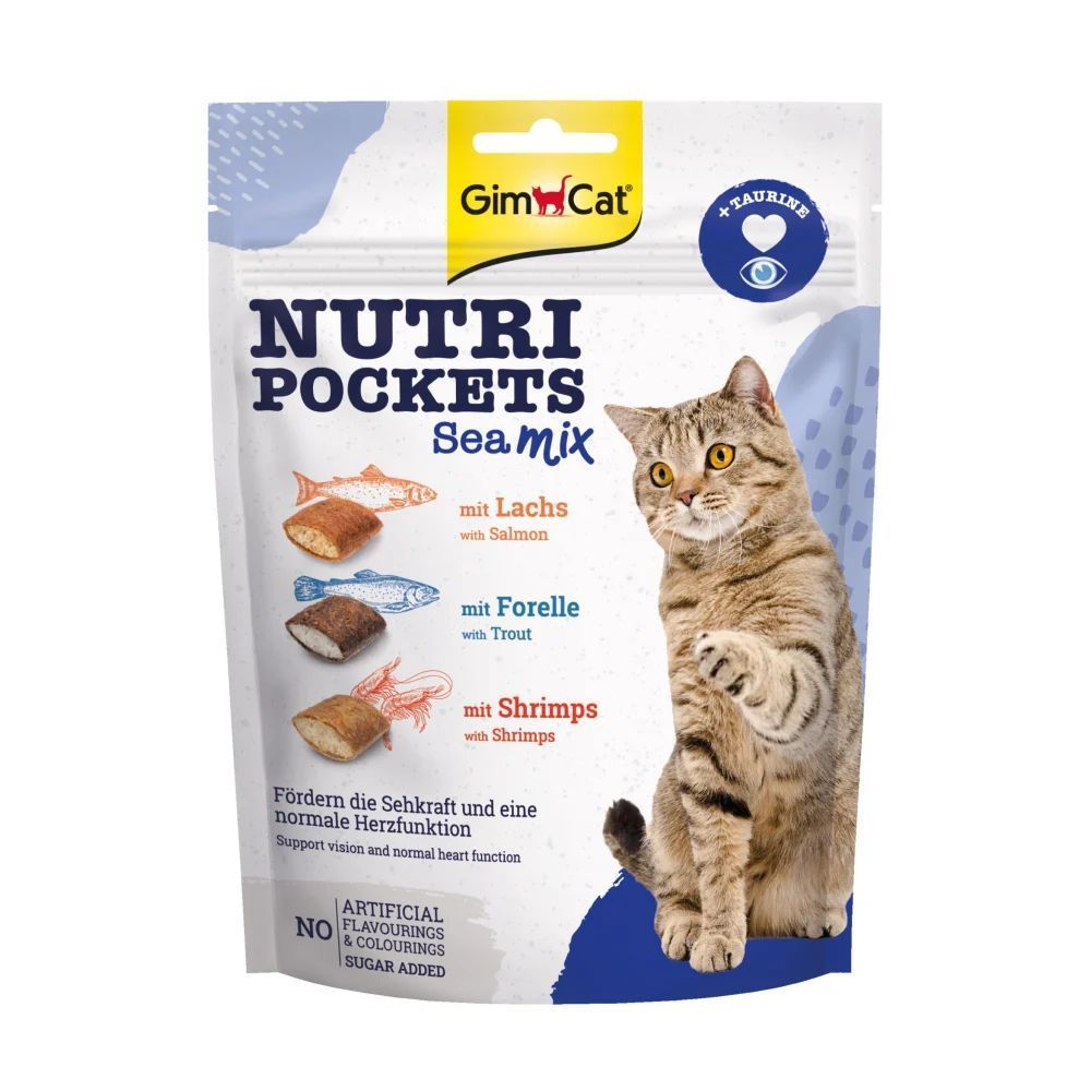Лакомства для кошек GimCat Nutri Pockets Sea Mix 150 г - морской микс