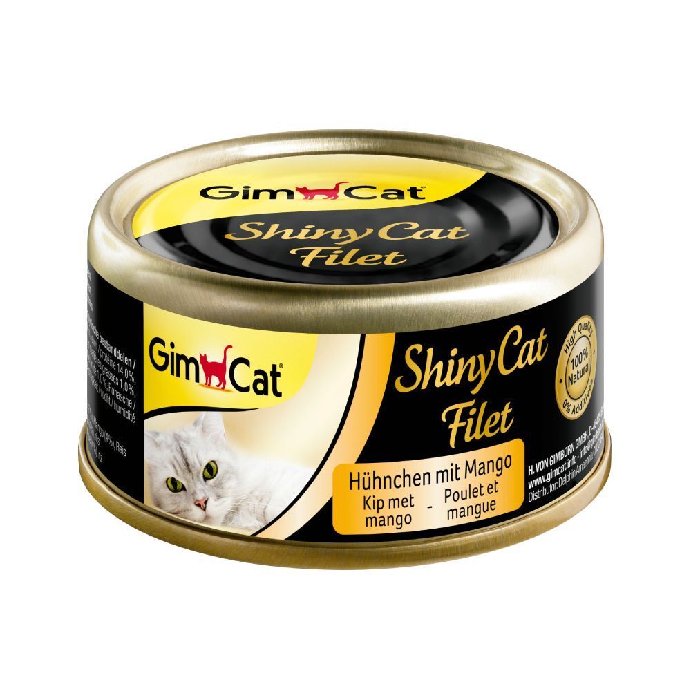 Вологий корм для котів GimCat Shiny Cat Filet 70 г - курка та манго Вологий корм для котів GimCat Shiny Cat Filet 70 г - курка та манго