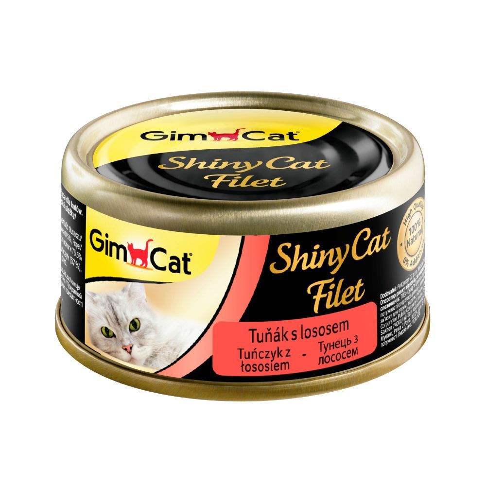 Вологий корм для котів GimCat Shiny Cat Filet 70 г - тунець та лосось Вологий корм для котів GimCat Shiny Cat Filet 70 г - тунець та лосось