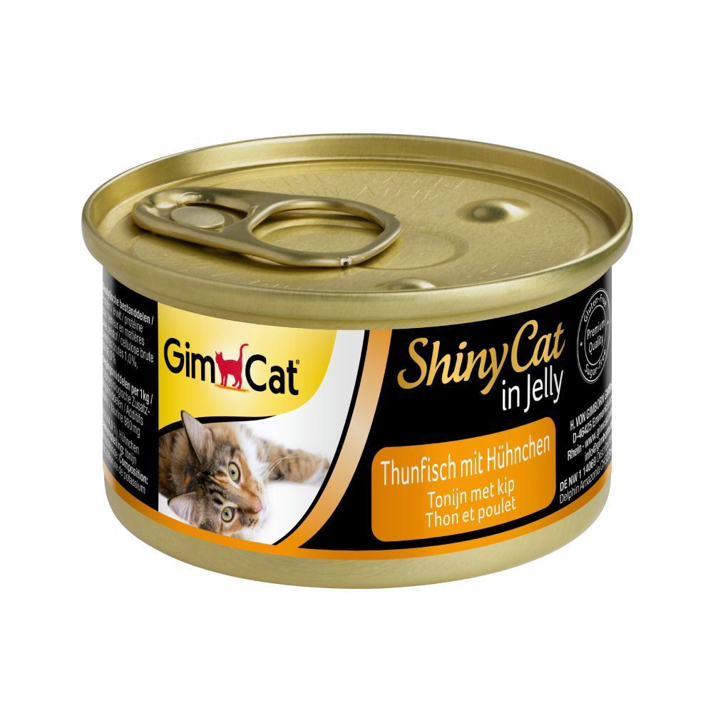Вологий корм для котів GimCat Shiny Cat 70 г - курка та тунець Вологий корм для котів GimCat Shiny Cat 70 г - курка та тунець