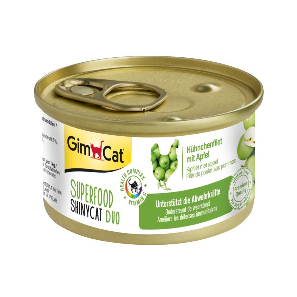 Вологий корм для котів GimCat Superfood 70 г - курка та яблуко Вологий корм для котів GimCat Superfood 70 г - курка та яблуко