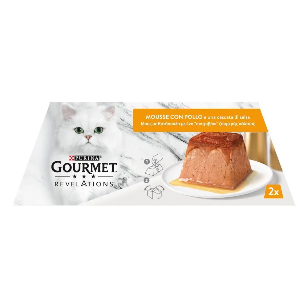 Вологий корм для котів Gourmet Revelations 2х57 г - курка