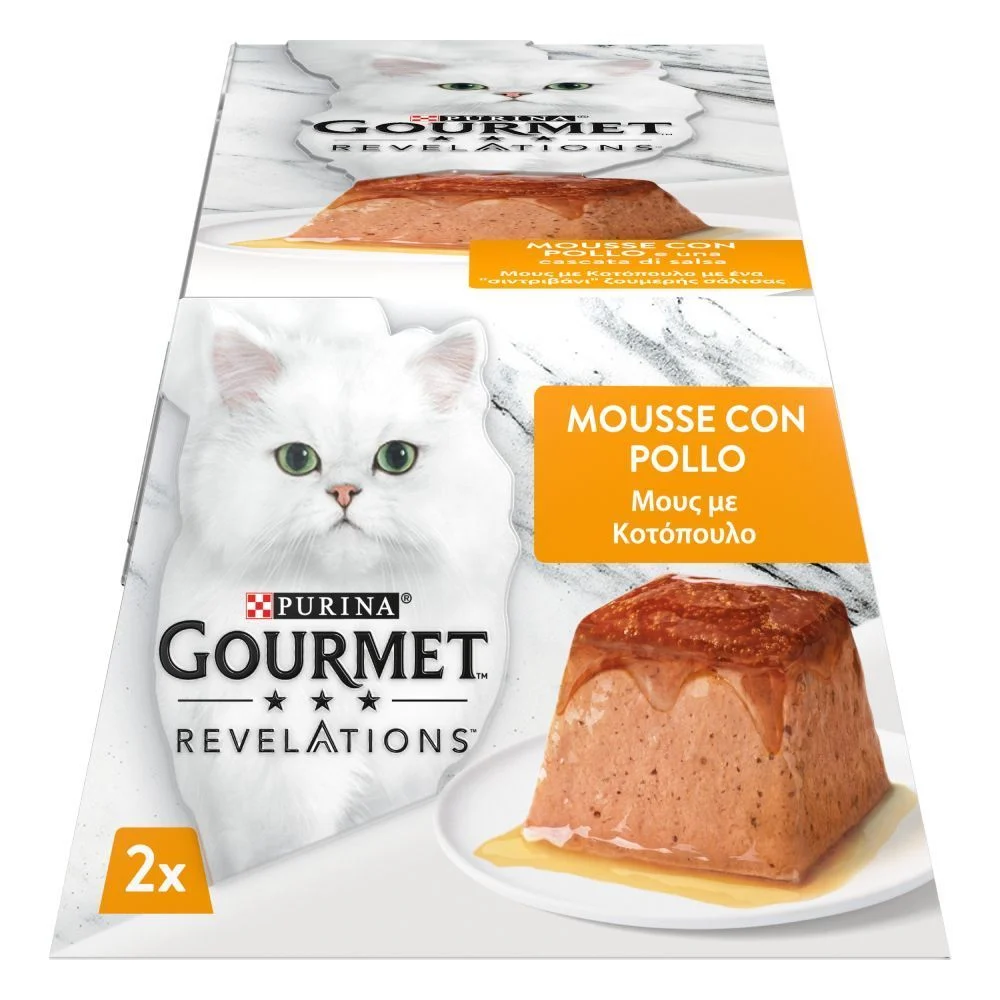 Вологий корм для котів Gourmet Revelations 2х57 г - курка
