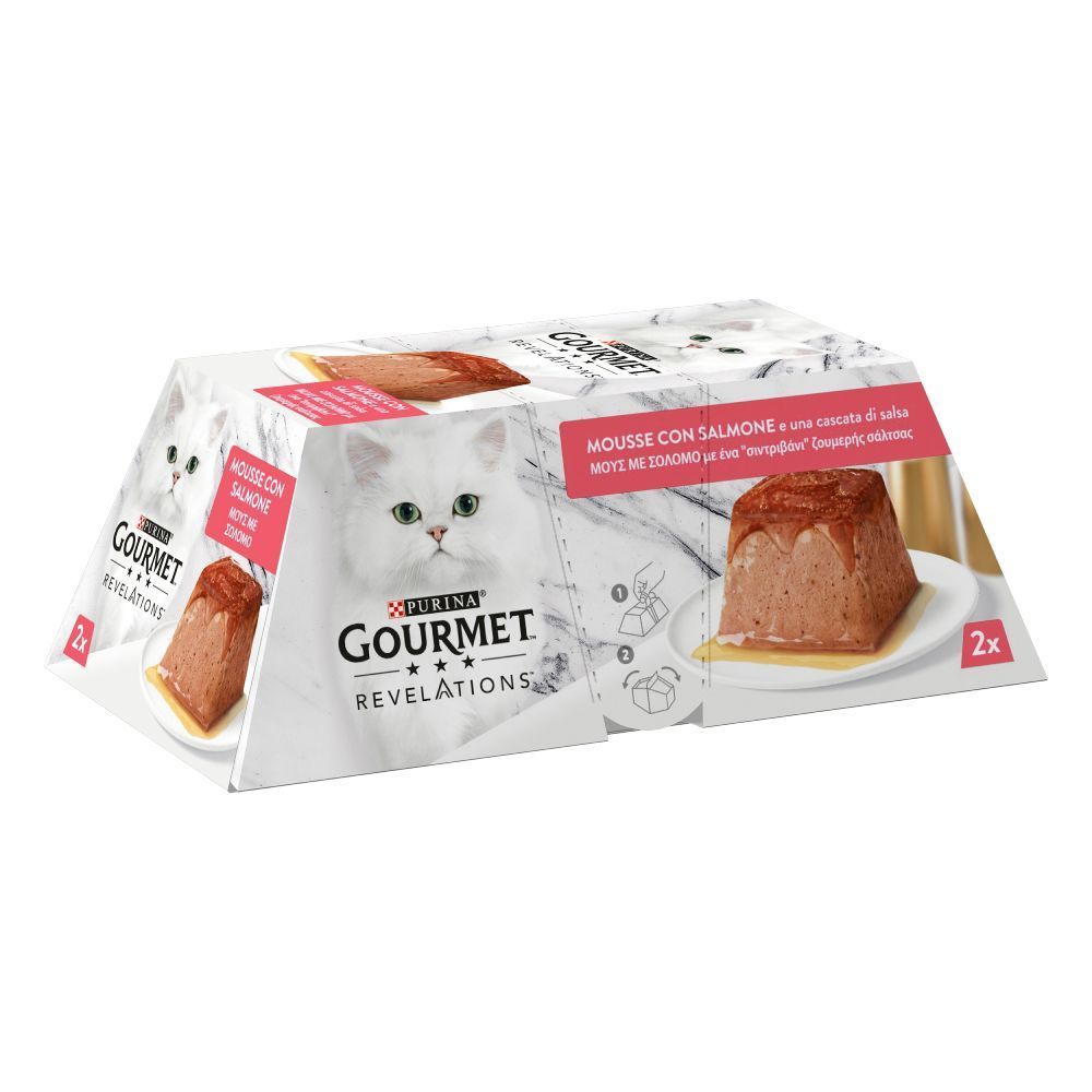 Вологий корм для котів Gourmet Revelations 2х57 г - лосось