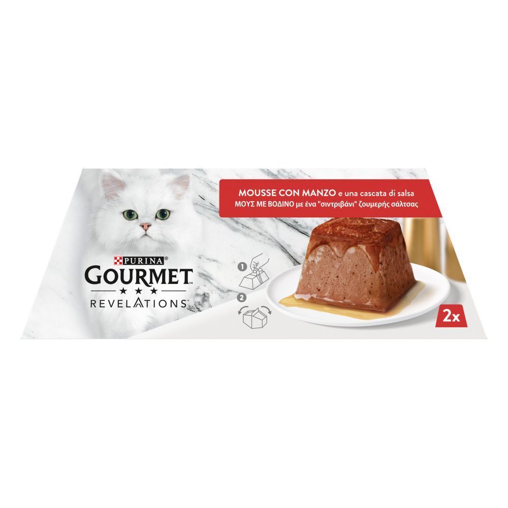 Вологий корм для котів Gourmet Revelations 2х57 г - яловичина