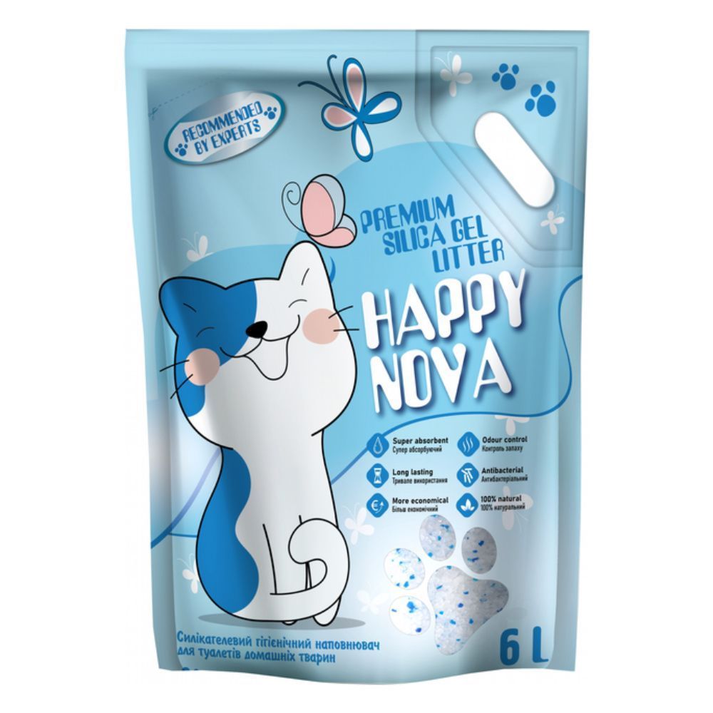Наполнитель силикагелевый Happy Nova 6 л - без аромата