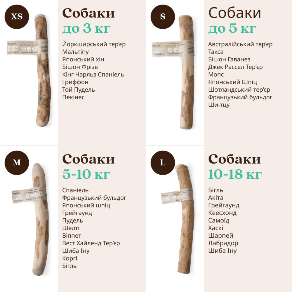 HealthyDoggo Olive Wood іграшка для собак XS - коричневий HealthyDoggo Olive Wood іграшка для собак XS - коричневий