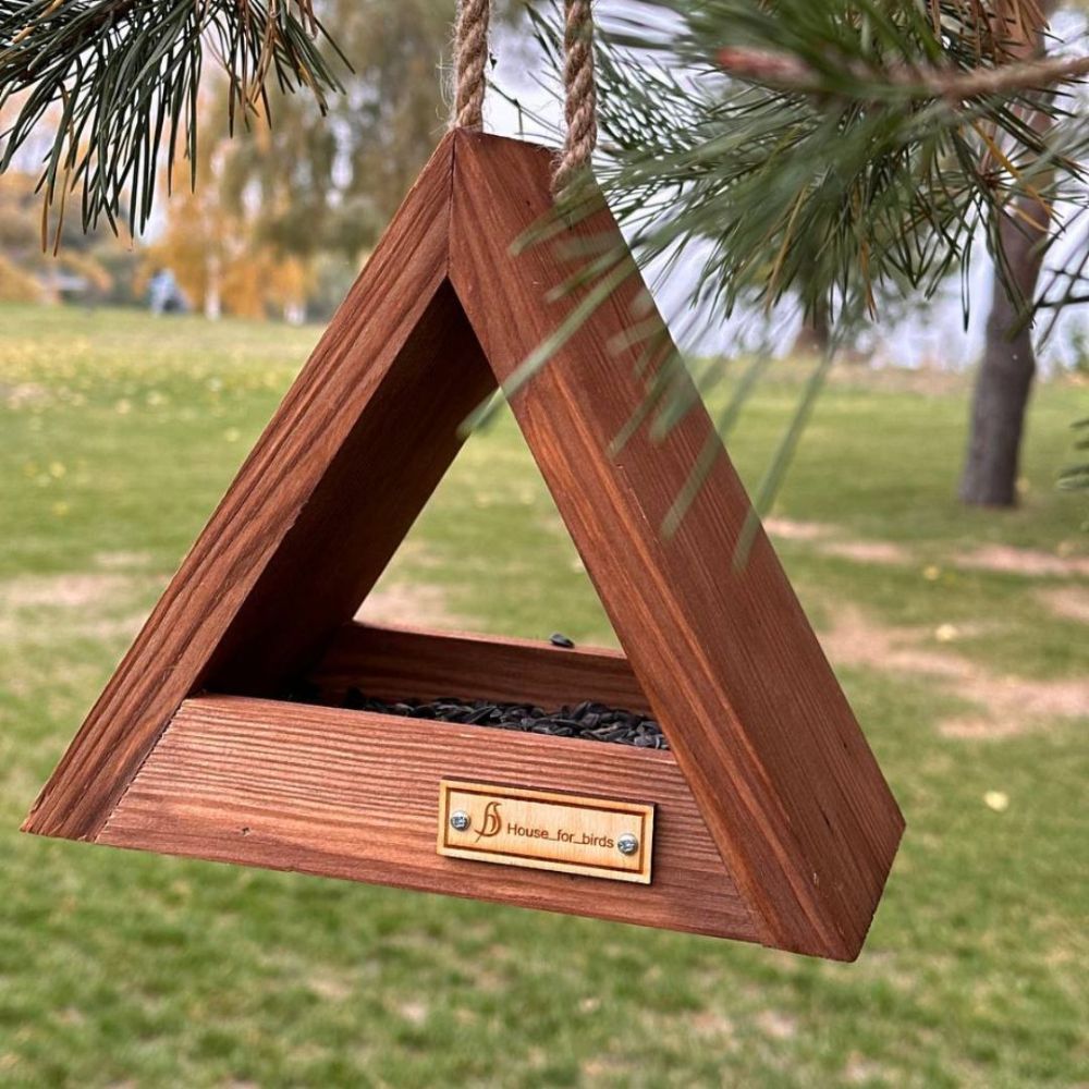 Годівниця для птахів House for Birds Хатина 19x22x12 см - коричневий