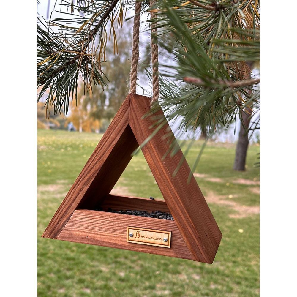 Годівниця для птахів House for Birds Хатина 19x22x12 см - коричневий