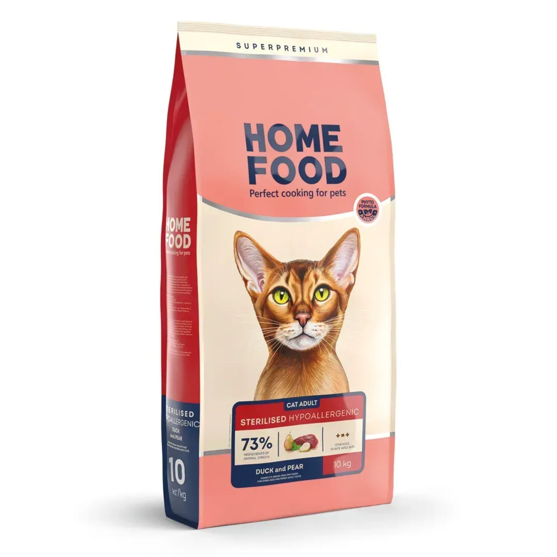 Сухой корм для кошек Home Food Adult Sterilised Hypoallergenic Grain-Free 10 кг - утка и груша Сухой корм для кошек Home Food Adult Sterilised Hypoallergenic Grain-Free 10 кг - утка и груша