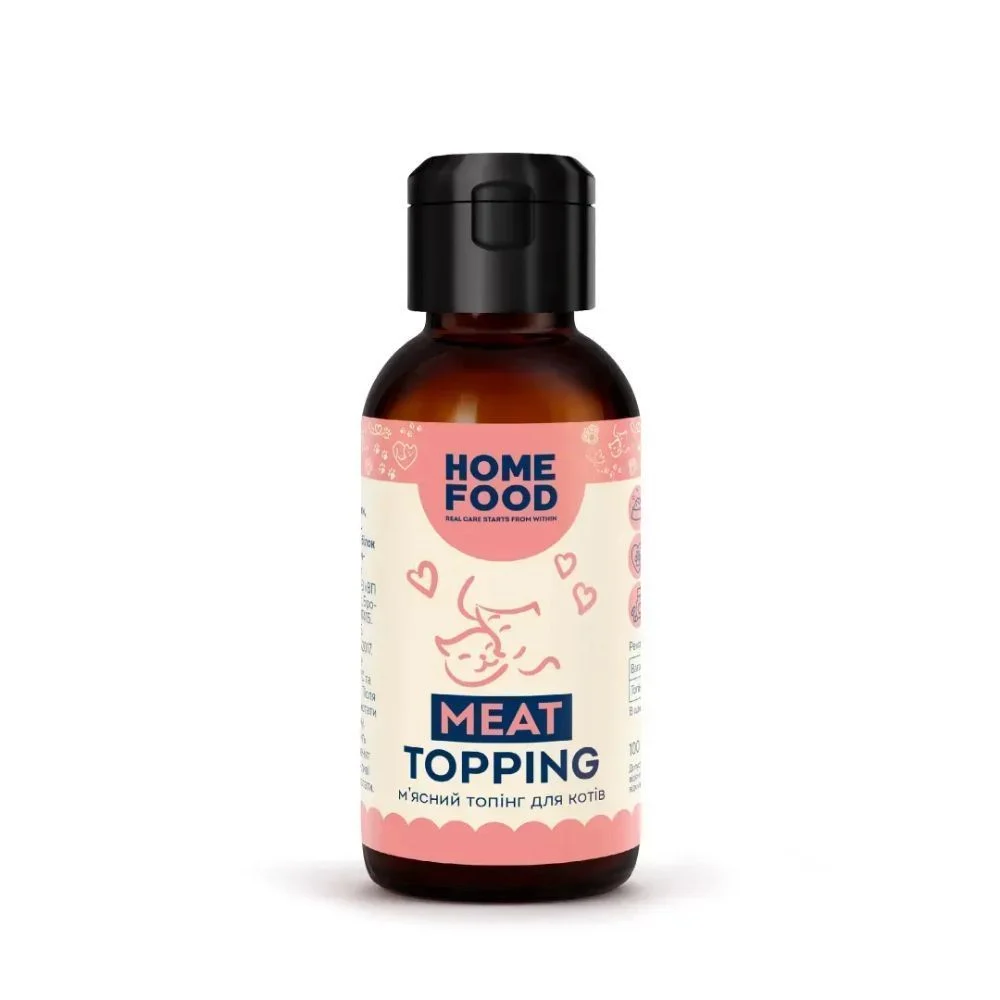 Ласощі для котів Home Food Meat Topping 100 г Ласощі для котів Home Food Meat Topping 100 г