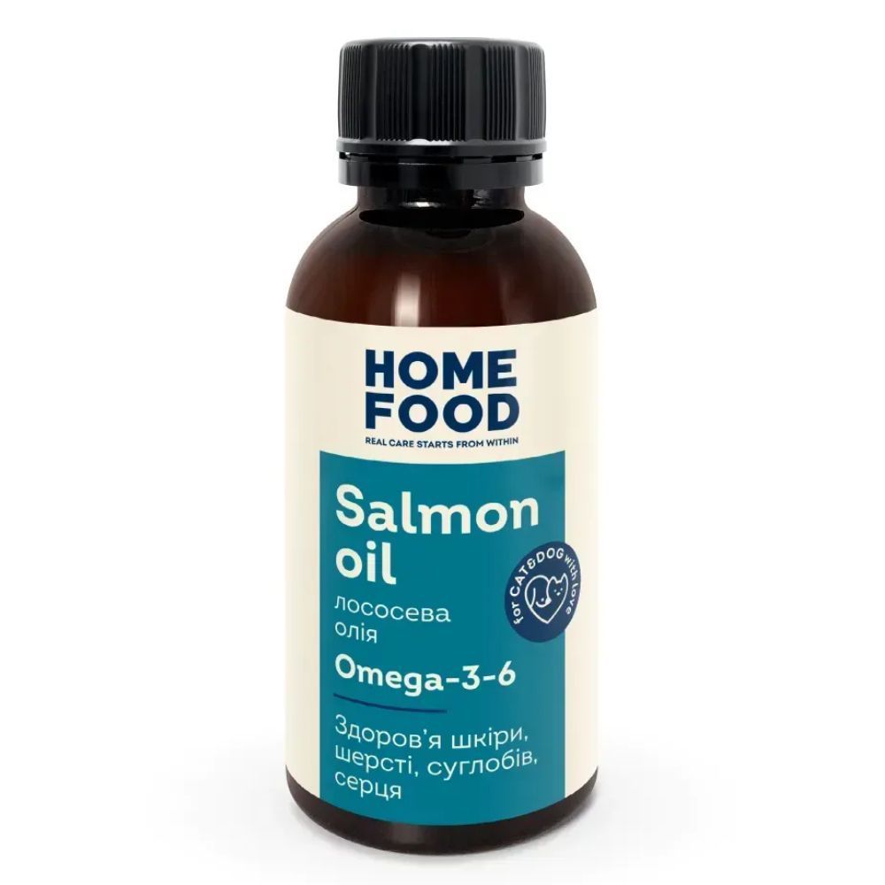 Home Food Omega 3-6 олія лосося для собак 100 мл Home Food Omega 3-6 олія лосося для собак 100 мл