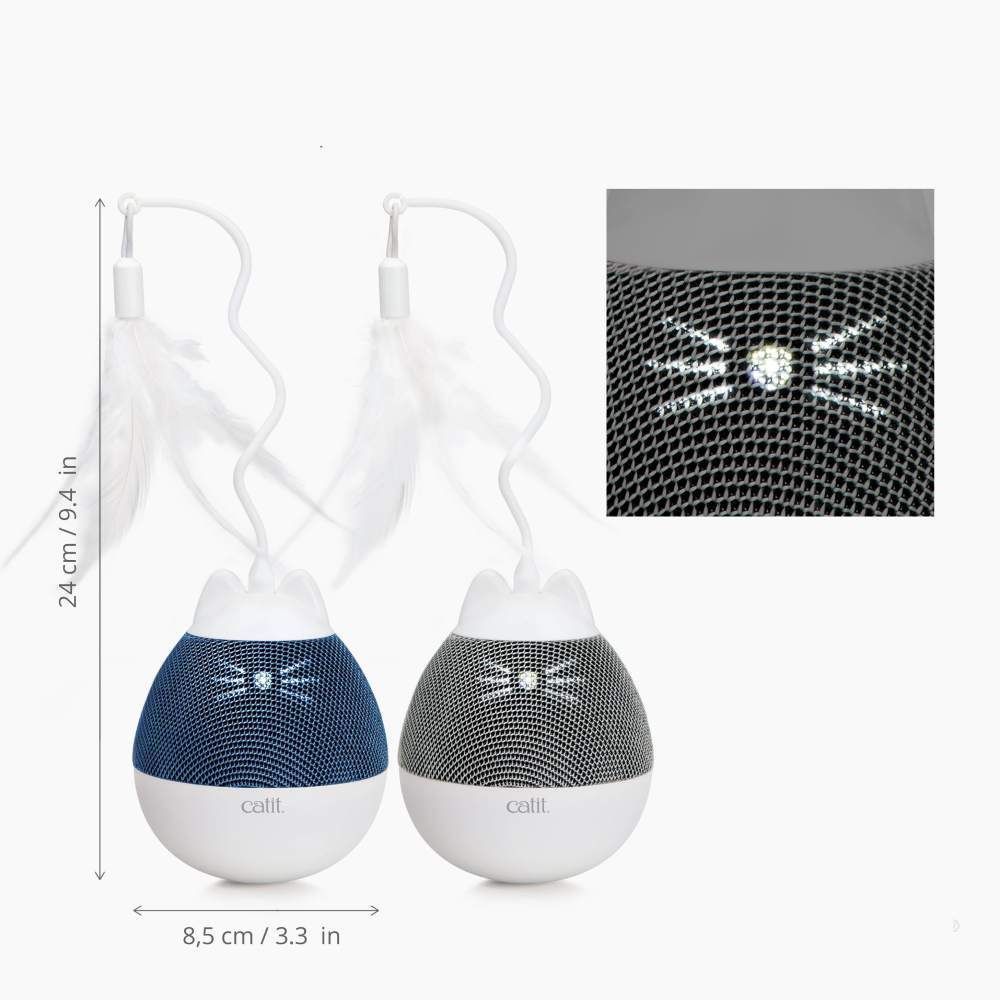 Іграшка Catit для котів Pixi з дозатором для ласощів синя 8,5x24 см Іграшка Catit для котів Pixi з дозатором для ласощів синя 8,5x24 см