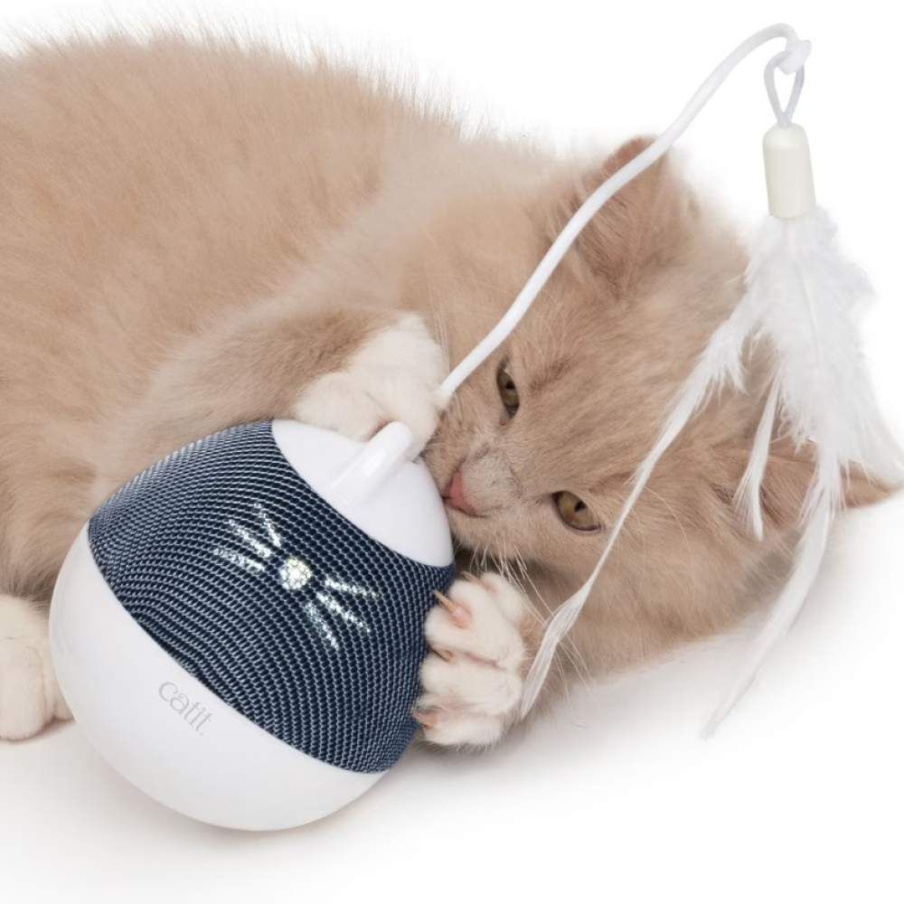 Іграшка Catit для котів Pixi з дозатором для ласощів синя 8,5x24 см Іграшка Catit для котів Pixi з дозатором для ласощів синя 8,5x24 см