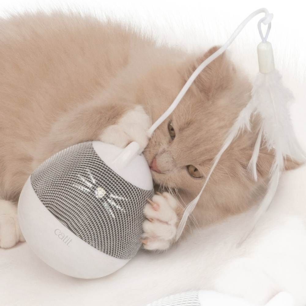 Іграшка Catit для котів Pixi з дозатором для ласощів сіра 8,5x24 см Іграшка Catit для котів Pixi з дозатором для ласощів сіра 8,5x24 см