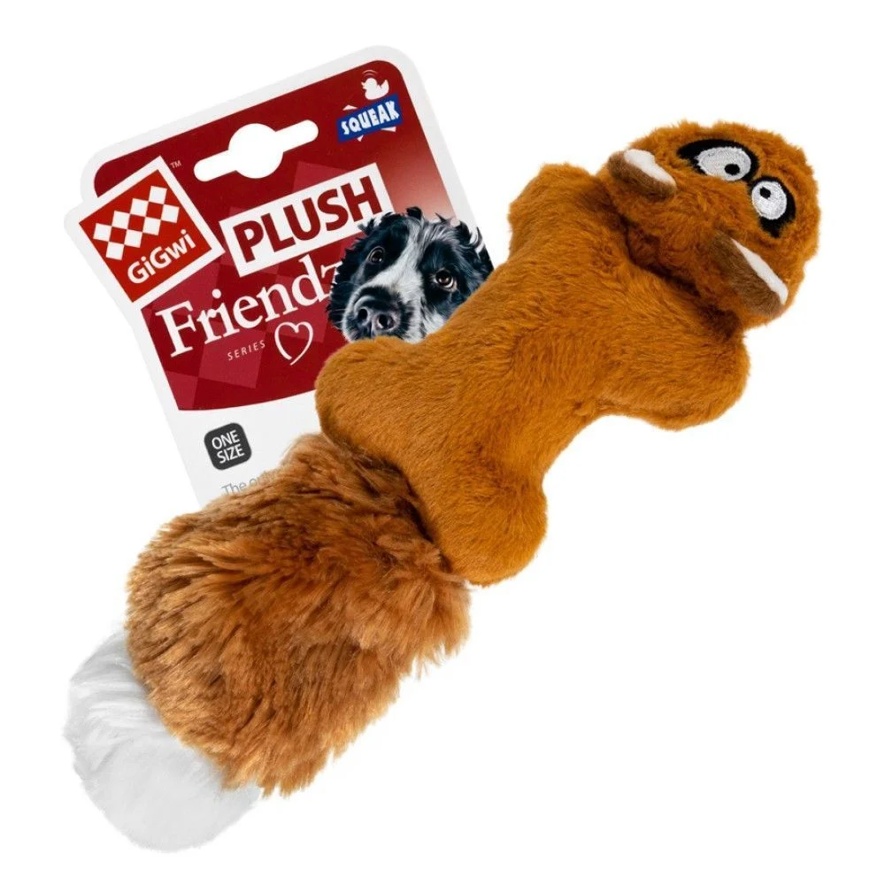 Игрушка для собак GiGwi Plush Белка с 2 пищалками | 24 см Игрушка для собак GiGwi Plush Белка с 2 пищалками | 24 см