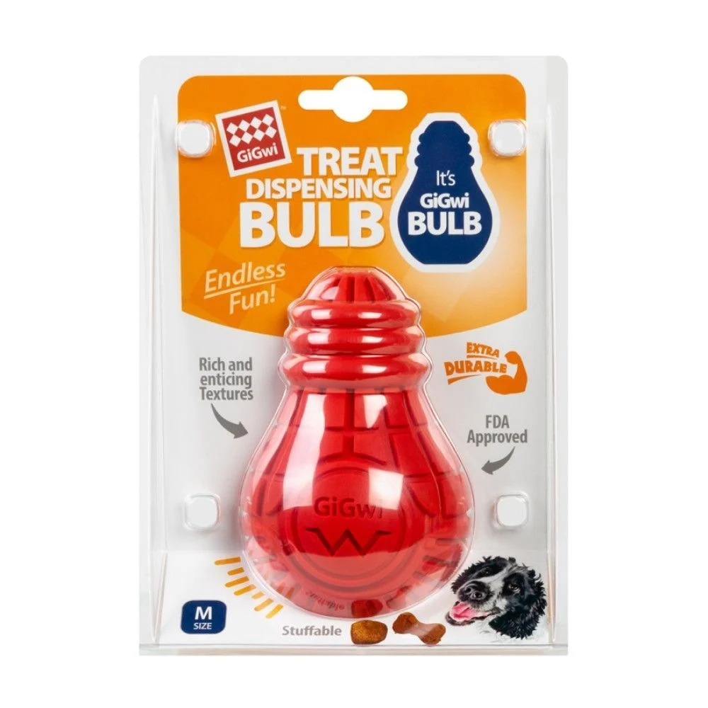Іграшка для собак GiGwi Bulb Rubber Лампочка | M - 11 см (червоний)